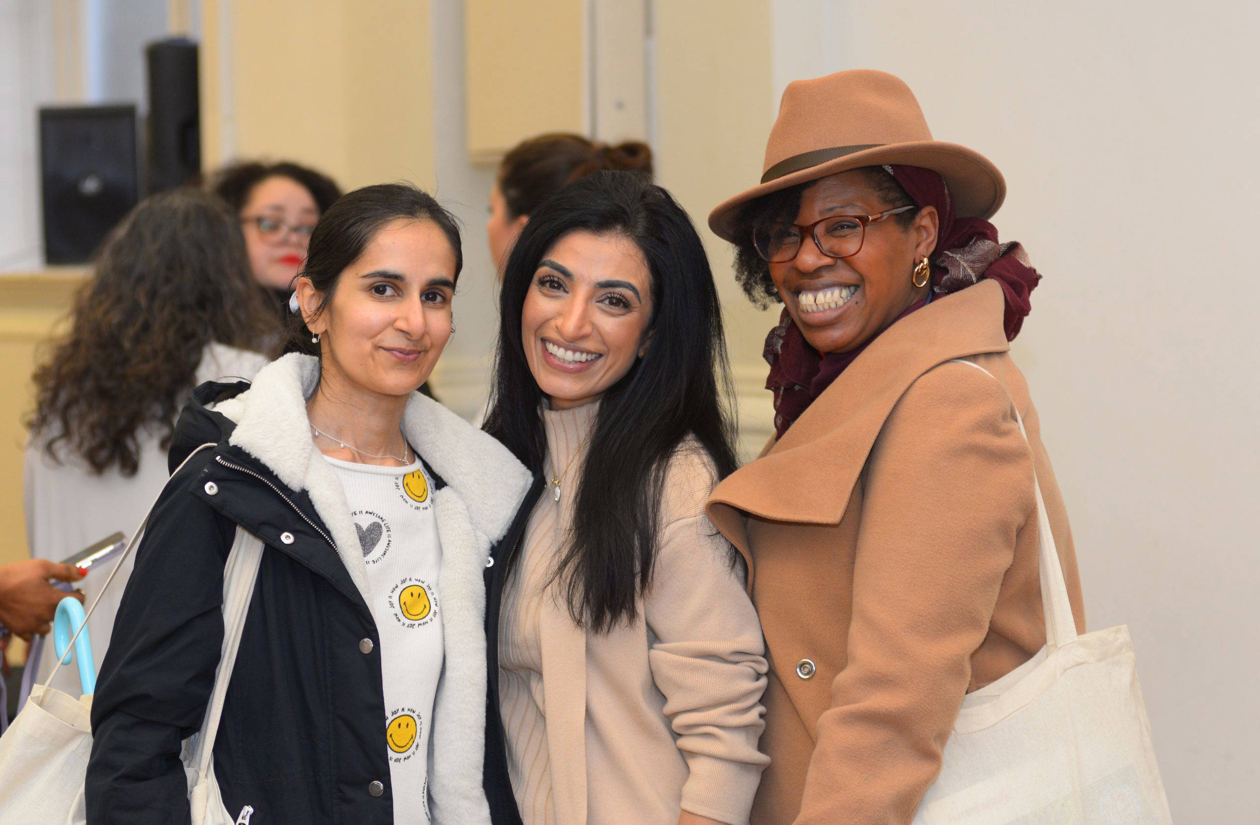 Three childminders at Coram PACEY conference