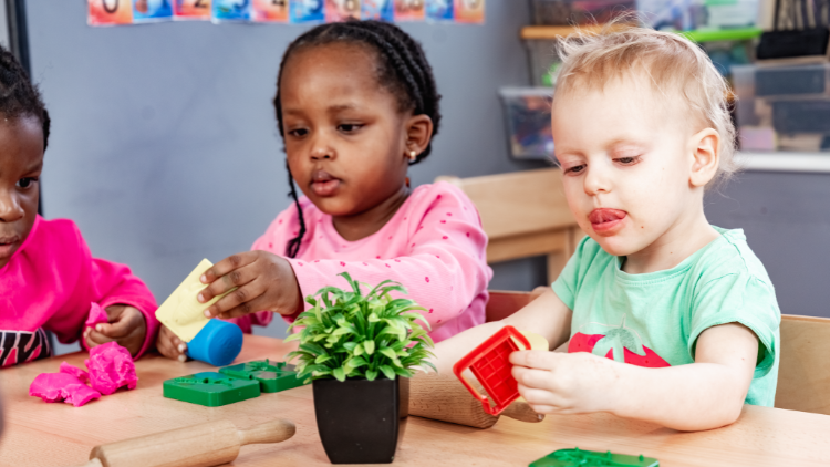 Two children playing